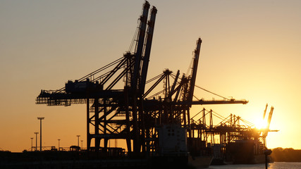 Obraz premium container terminal
