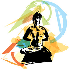 Yoga man illustration