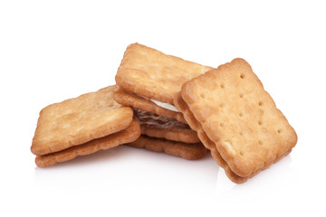Cracker isolated on over white background