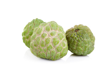 custard apple on white background