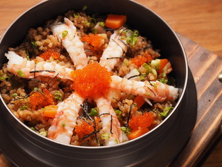 fried rice with shrimps