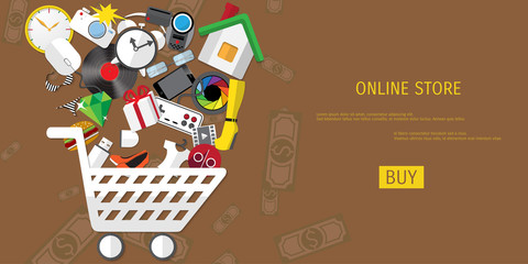 Vector online shopping concept