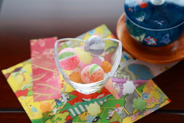 Japanese candies.They are called ”Amedama