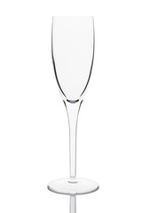 empty wine glass isolated on white background