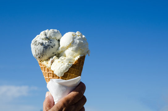 Hand Holding Ice Cream Cone