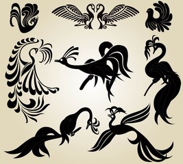 bird phoenix slhouette