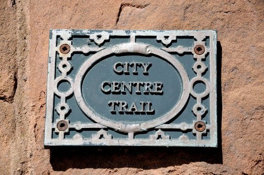 Coventry city centre trail sign.