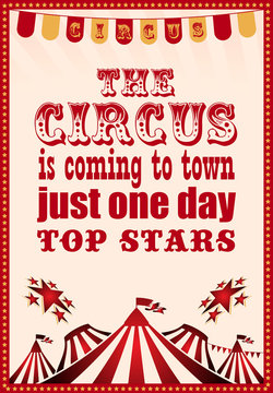 circus vintage poster for your design