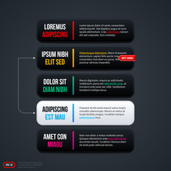 Obraz premium Five horizontal options for web. EPS 10
