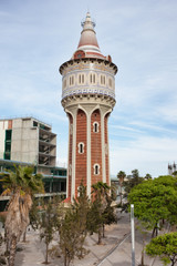 Fototapeta na wymiar Old Water Tower in Barcelona