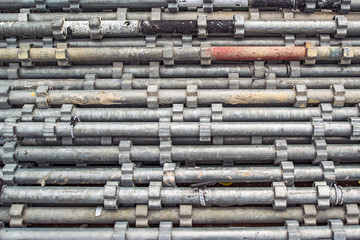 Piled Scaffolding Metal Pipes