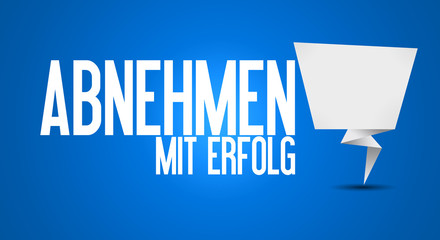 Abnehmen mit Erfolg - Sprechblase