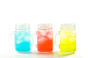 Fototapeta na wymiar refreshing summer drinks in jar