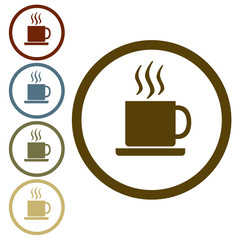Coffee cup icon or sign. Vector illustration.