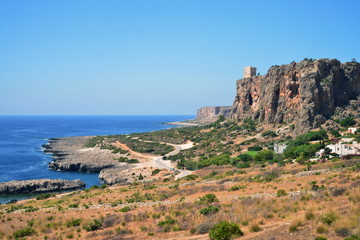 Fototapeta na wymiar sicilia, costa nord occidentale nei pressi di Erice