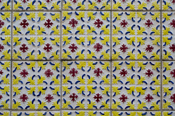 Detail of some typical portuguese tiles