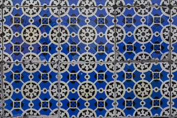 Detail of some typical portuguese tiles