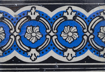 Detail of some typical portuguese tiles