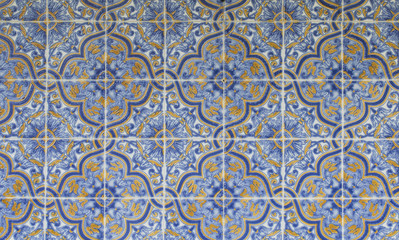 Detail of some typical portuguese tiles
