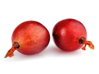 Fresh gooseberries isolated on white