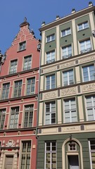 Fototapeta na wymiar Beautiful historic tenements in Gdańsk, Poland