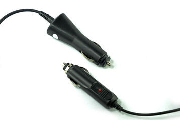 duoble car charger , isolate on white background