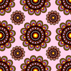 Floral Seamless Pattern Background.