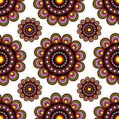 Floral Seamless Pattern Background.