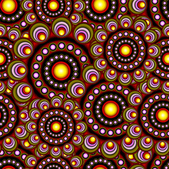 Seamless colorful pattern in oriental style.