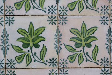 Detail of some typical portuguese tiles