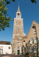 Fototapeta na wymiar Tower of our Lady in Gouda, Netherlands