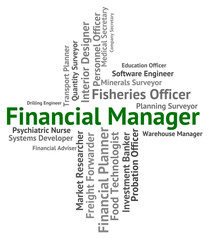 Financial Manager Represents Position Work And Earnings