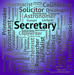 Secretary Job Represents Clerical Assistant And Pa