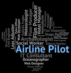 Airline Pilot Indicates Flyer Captain And Employee