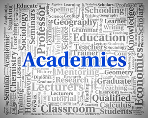 Academies Word Shows Military Academy And College