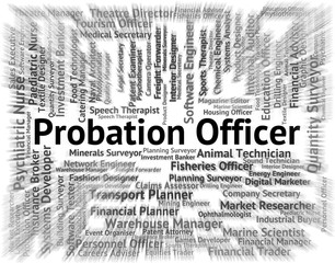 Probation Officer Indicates Administrators Hiring And Probationa - obrazy, fototapety, plakaty
