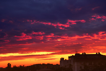 Obraz premium Beautiful sunset sky