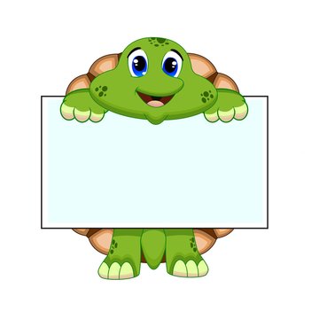 Turtle with white board