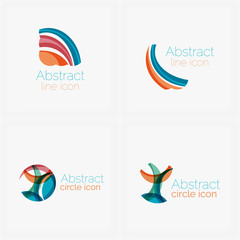 Fototapeta na wymiar Clean elegant circle shaped abstract geometric logo. Universal