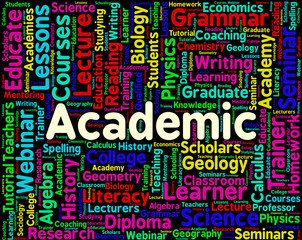 Fototapeta premium Academic Word Represents Military Academy And Institutes
