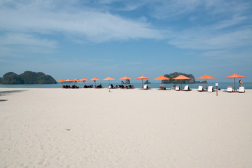 Beautiful beach at the andaman sea at Tanjung Rhu,Langkwai,Malaysia