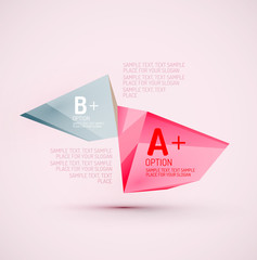 Geometric shapes in the air. Vector abstract background