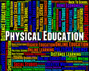 Obraz premium Physical Education Represents Gym Class And Athletics