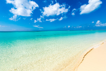 Beautiful sea and the white beach, Okinawa, Japan