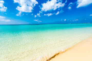Beautiful sea and the white beach, Okinawa, Japan