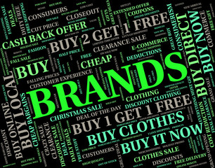 Brands Word Means Branded Trademarks And Text