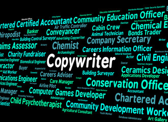 Copywriter Job Indicates Employment Copywriters And Recruitment