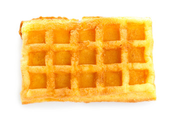 Sweet homemade waffle isolated on white