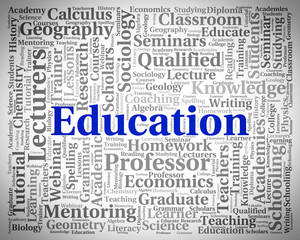 Education Word Represents Learn Learned And Studying