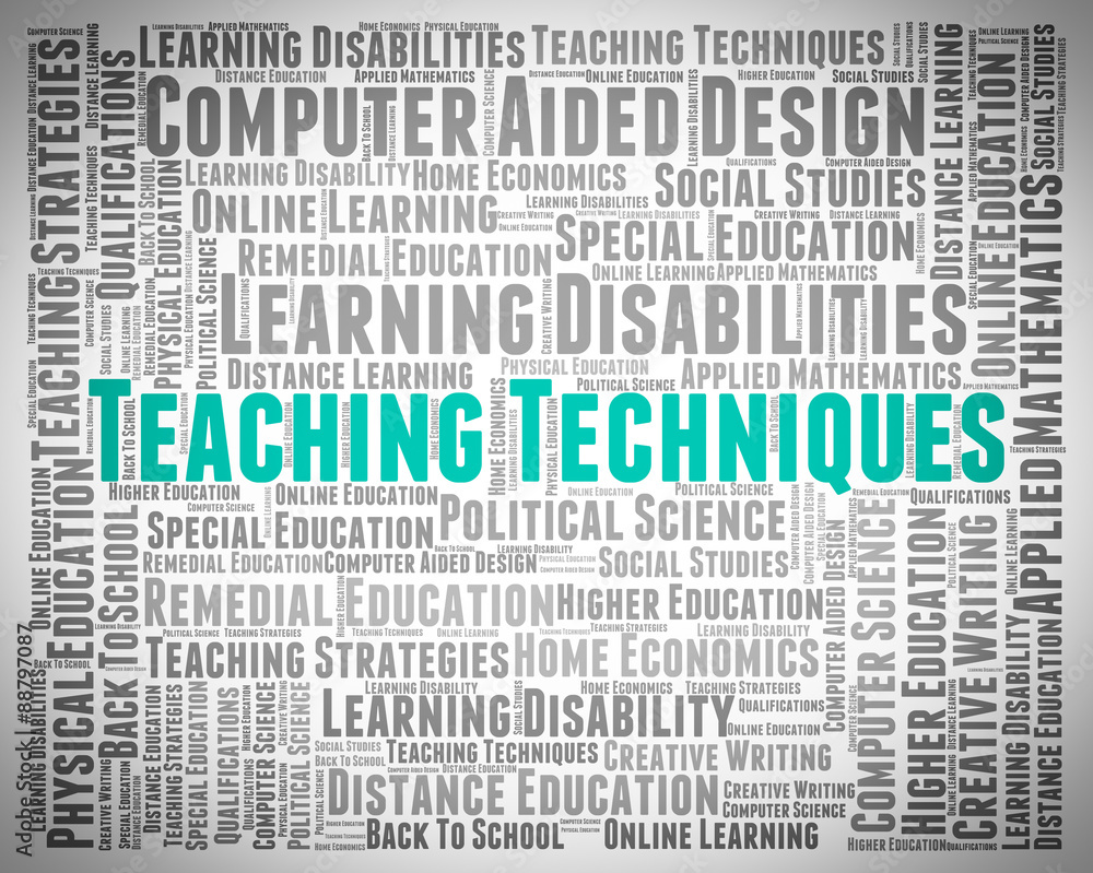 Aufkleber teaching techniques indicates instruct educate and strategies